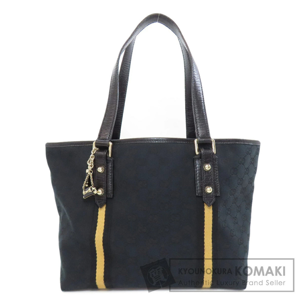 Gucci Jolicoeur tote bag black monogram GG yellow